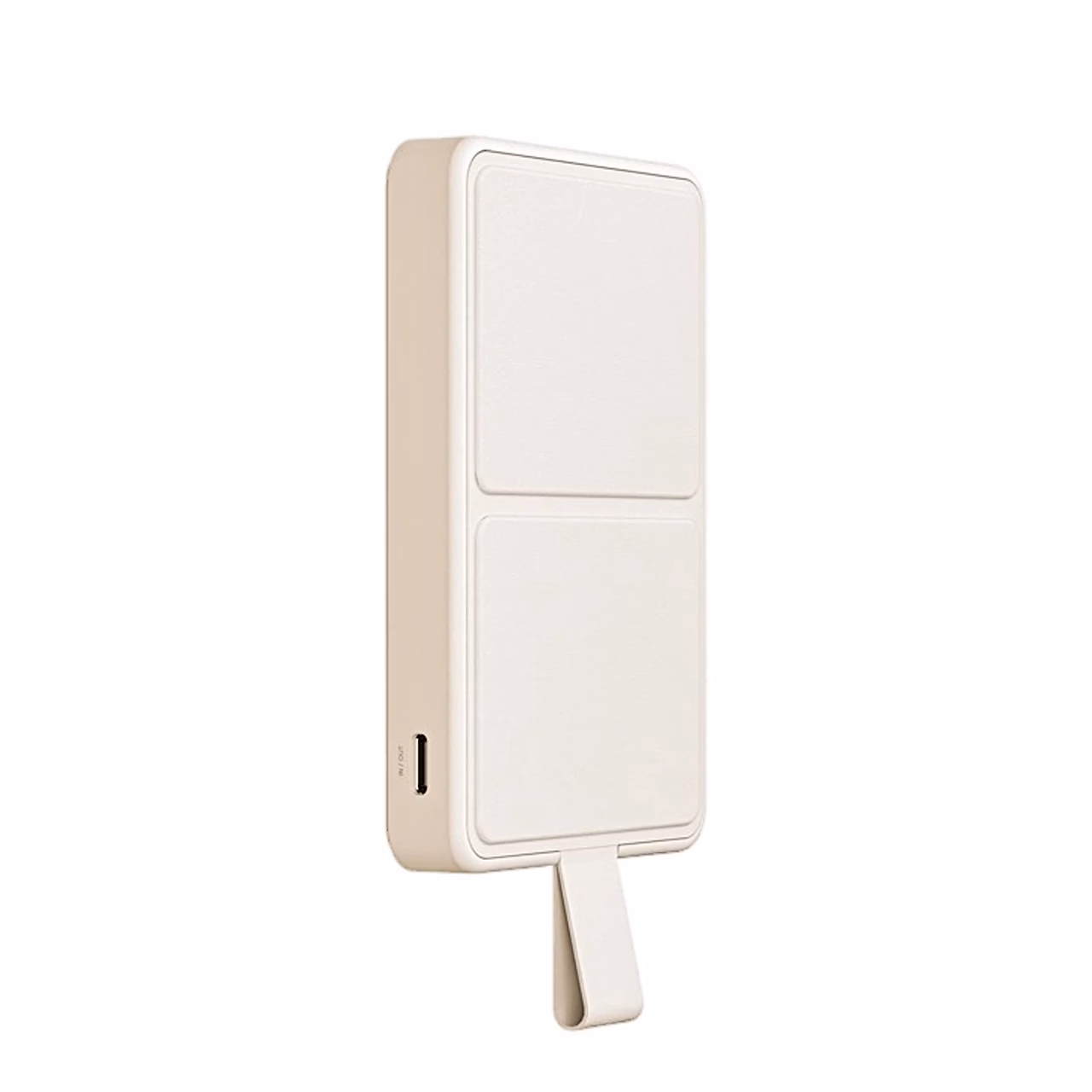 Xiaomi akupanga külg USB-C-pordiga ja tagakülje tugijalg
