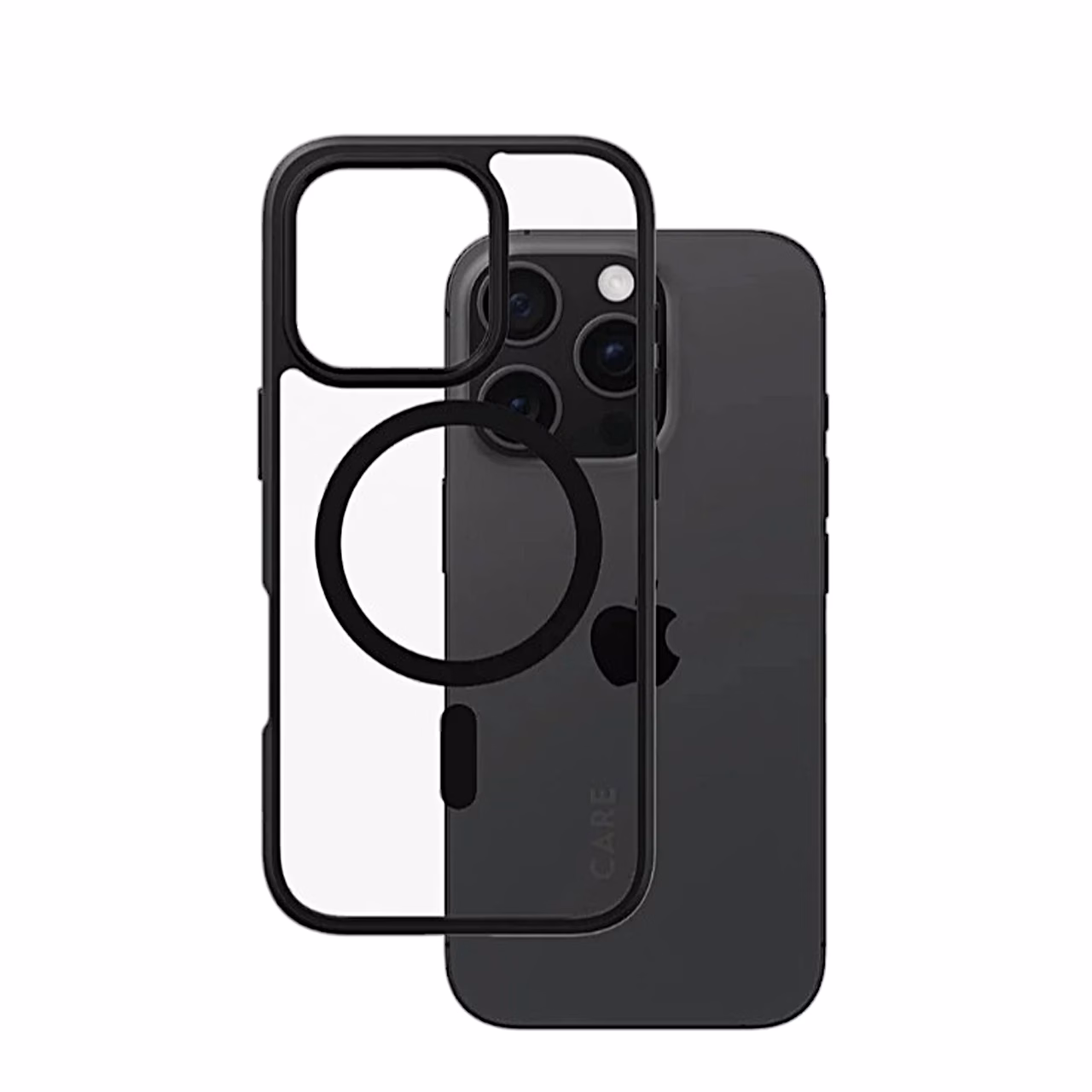 CARE by PanzerGlass Urban Combat ümbris ja iPhone 16 Pro kõrvuti