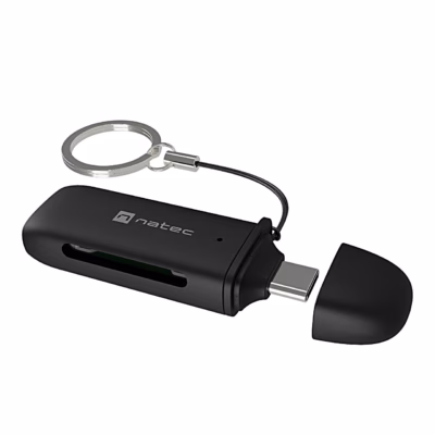 Mälukaardilugeja Natec Scarab C, USB-C-pistik ja eemaldatud kaitsekork