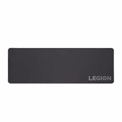 Must piklik hiirematt Lenovo Legion XL ülevaltvaates halli logoga