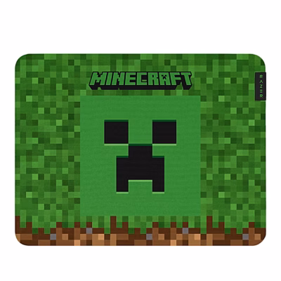 Razer Gigantus V2 Medium Minecraft Edition hiirematt ülalt, Creeperi nägu keskel