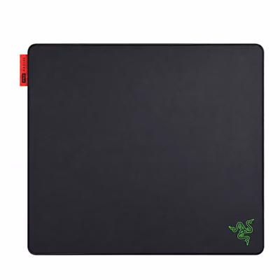 Must mänguri hiirematt Razer Gigantus V2 Pro pealtvaates, nurgas roheline logo