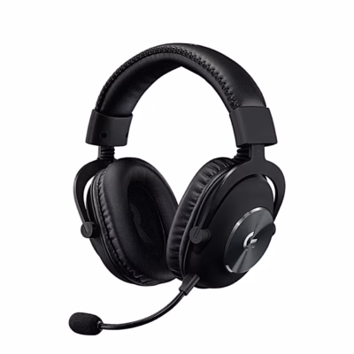 Must mänguri peakomplekt Logitech G PRO X eemaldatava varremikrofoniga