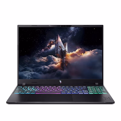 Acer Nitro V 16 AI ekraan ja klaviatuur otse eest