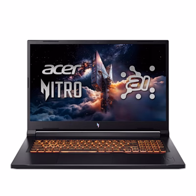 Mänguri sülearvuti Acer Nitro V 17 AI avatud ekraaniga eestvaates