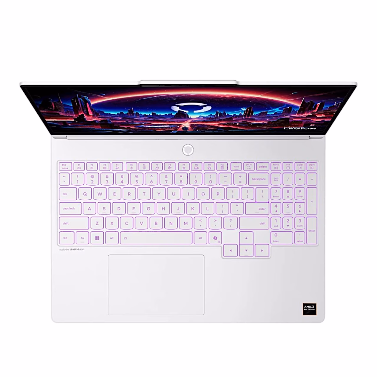 Lenovo Legion 5 15AGP11 taustvalgusega klaviatuur ja puuteplaat ülaltvaates