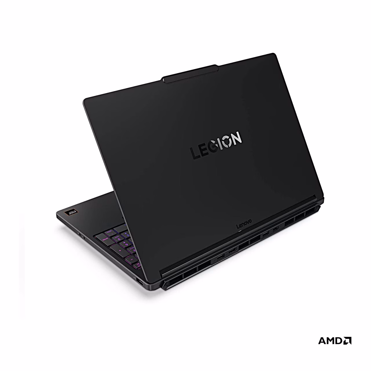 Musta Lenovo Legion 5 15AHP11 laptop poolavatuna, kaas LEGION logoga