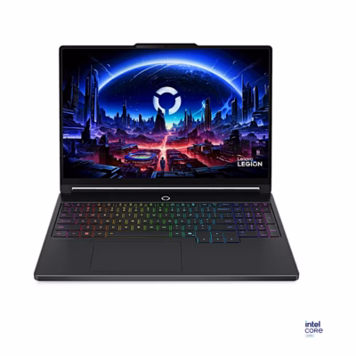 Mänguri sülearvuti Lenovo Legion 5 15IAX11 avatuna eestvaates, taustvalgusega klaviatuur