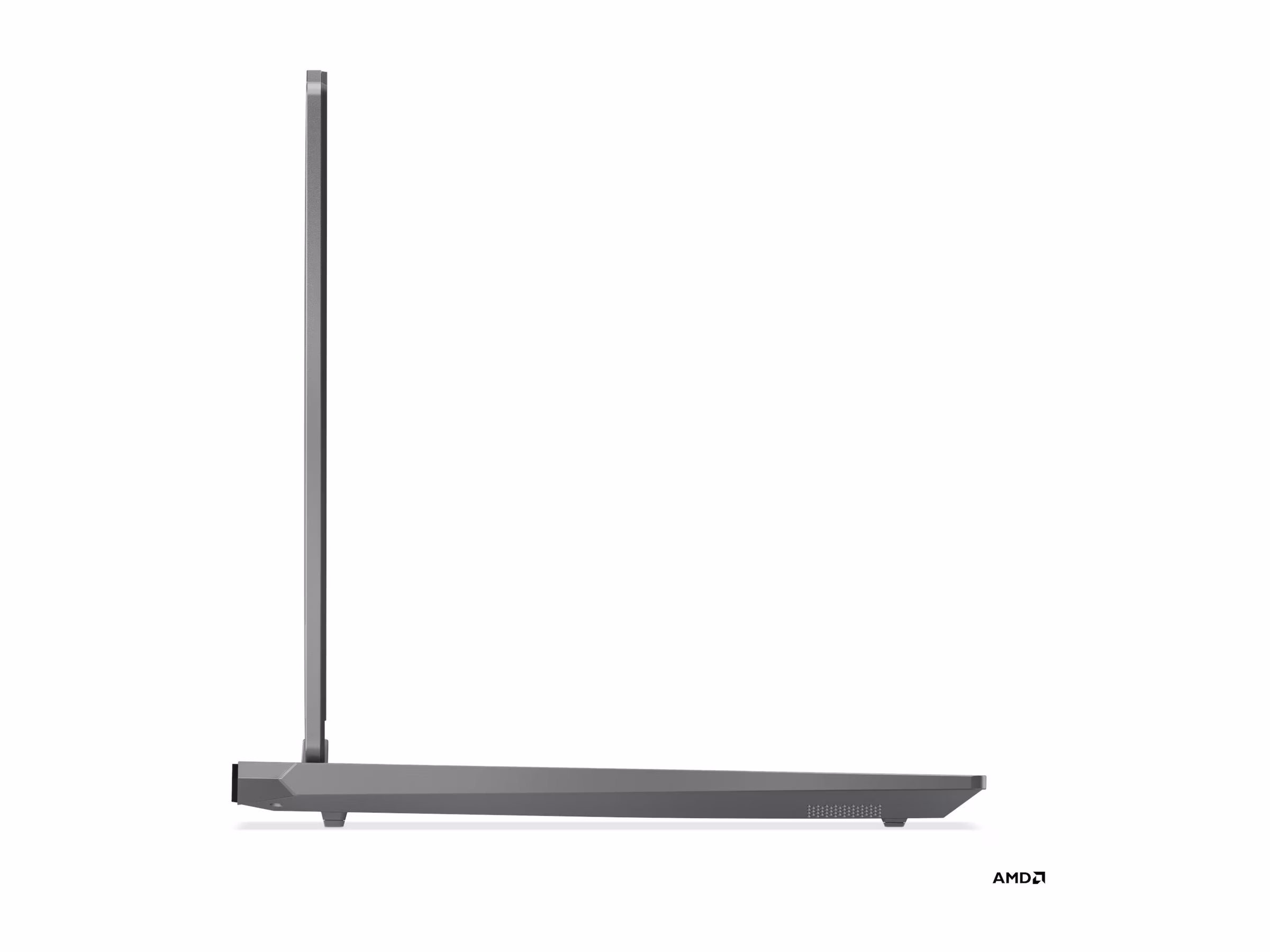 Lenovo LOQ 15AHP10 sülearvuti vasak külg, avatud ekraan profiilis