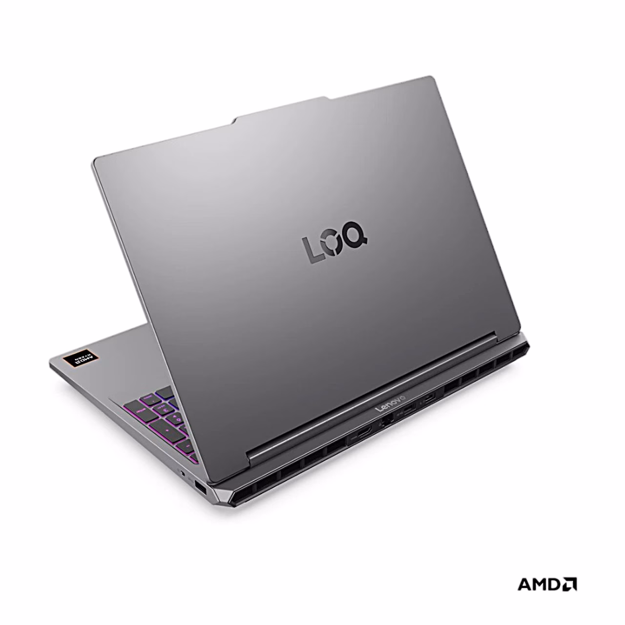 Kaasaskantav arvuti Lenovo LOQ 15AHP11, kaas ja külg tagantpoolt