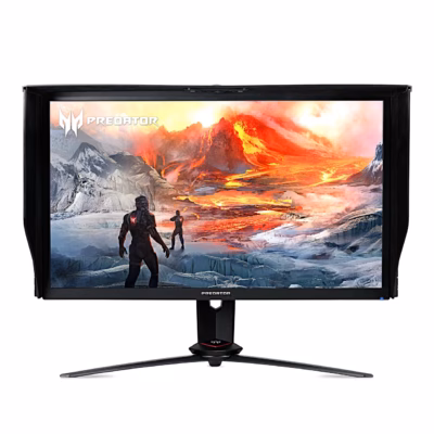 Mängurimonitor Acer Predator XB273KV4bmiiprx eestvaates ekraanivarjuga