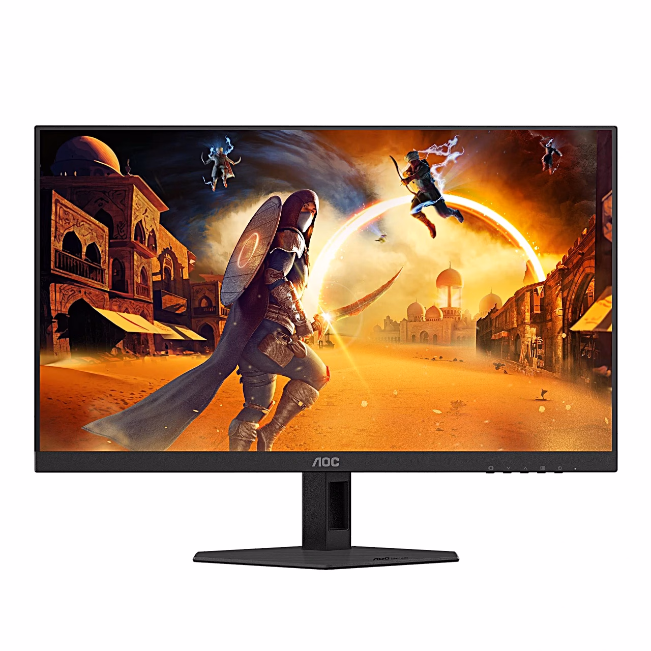 Mängurimonitor AOC 27G4HRE must, otse eestvaates alusel