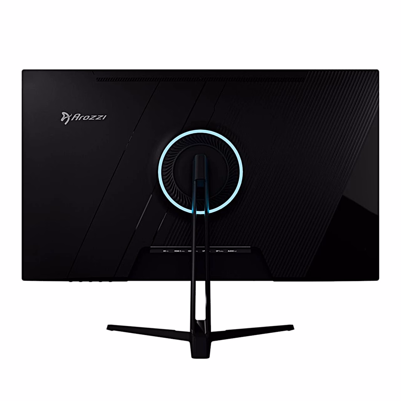 Musta Arozzi Nova monitori tagakülg sinise valgusrõnga ja logoga