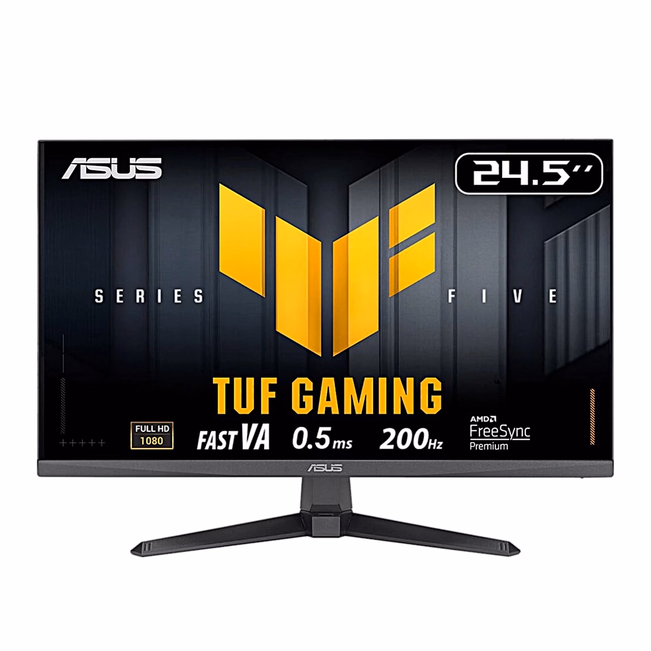 Mängurimonitor ASUS TUF Gaming VG257Q5A alusel, esivaade TUF Gamingu logoga ekraanil