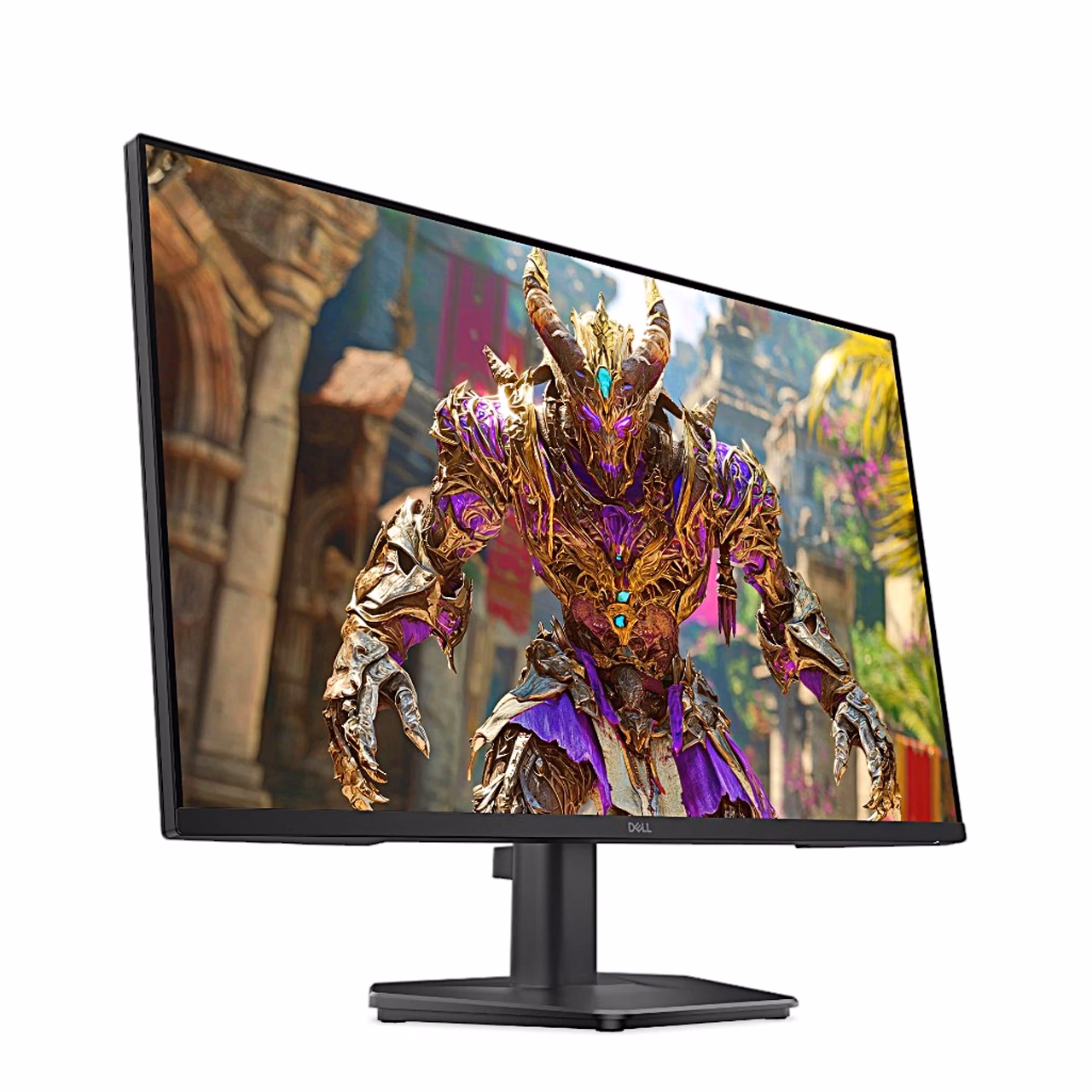 Dell SE2726HG monitor paremalt nurgast mängupildiga ekraanil