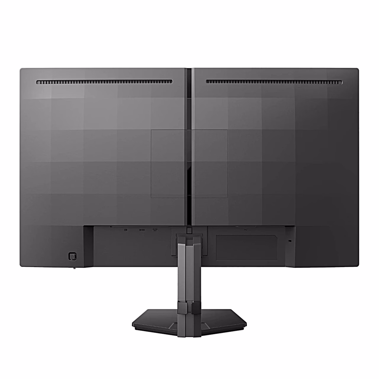 Philips Evnia 27M2N3200NF vaade tagant koos jala ja alusega
