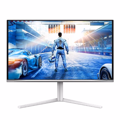 Mängurimonitor Philips Evnia 27M2N6501L/00 eestvaates, valge alus