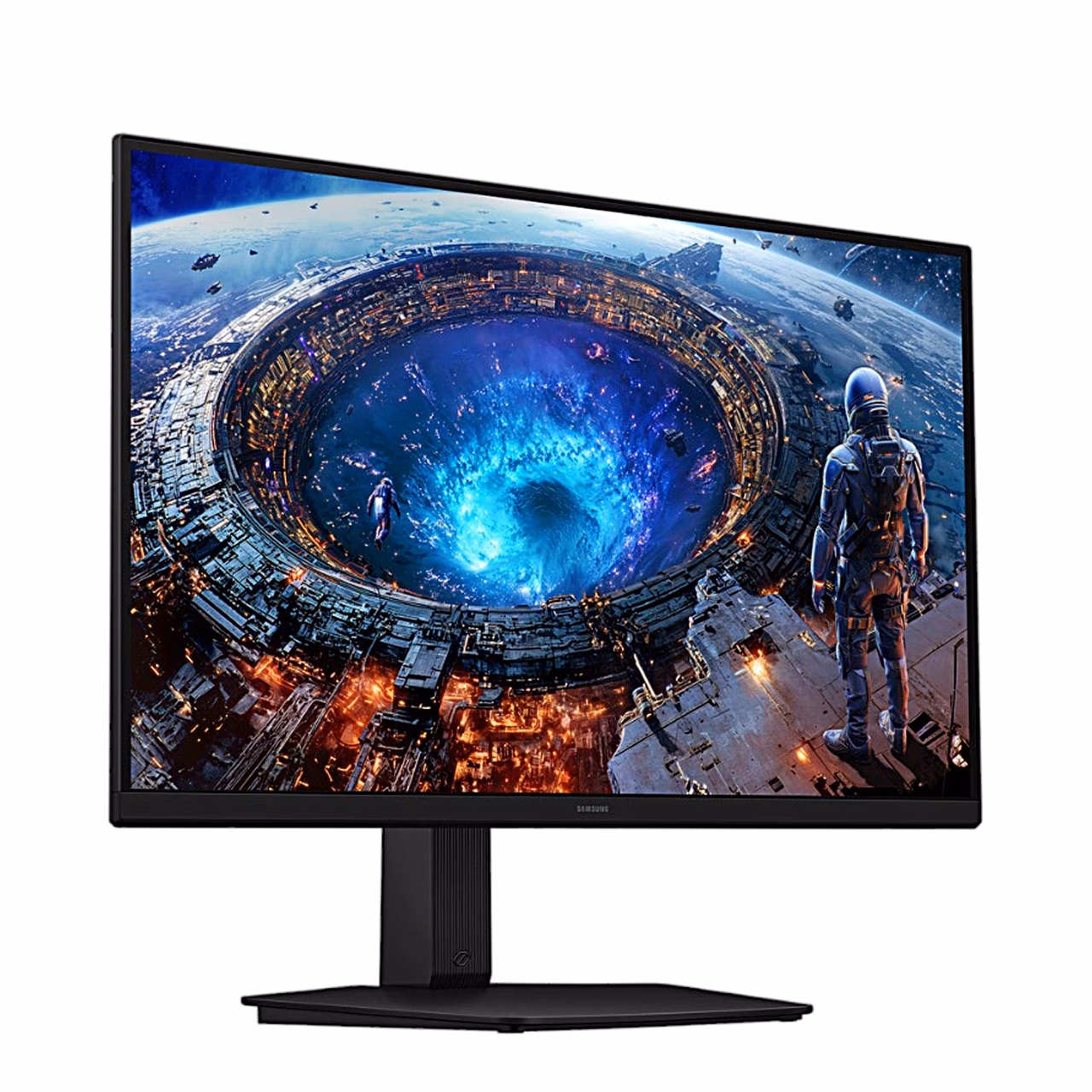Samsung Odyssey G8 monitor külgsuunas pööratuna paremale