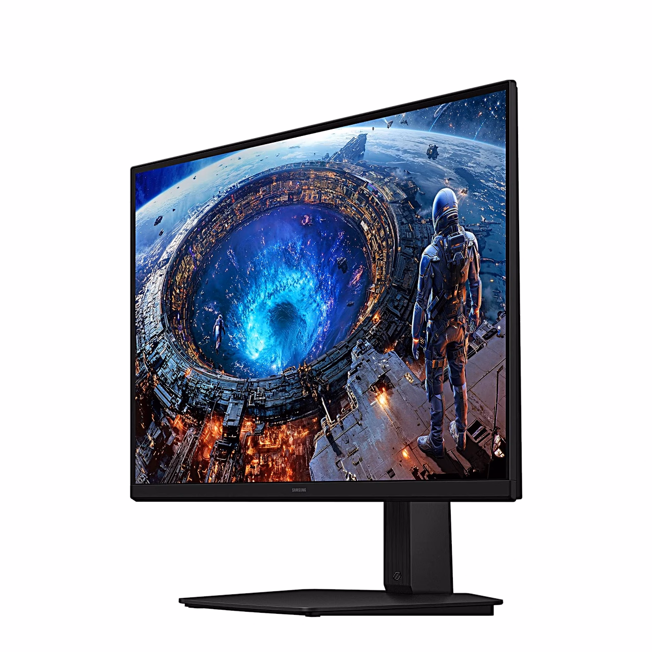 Samsung Odyssey G8 arvutimonitor ülevalt nurga alt vasakult