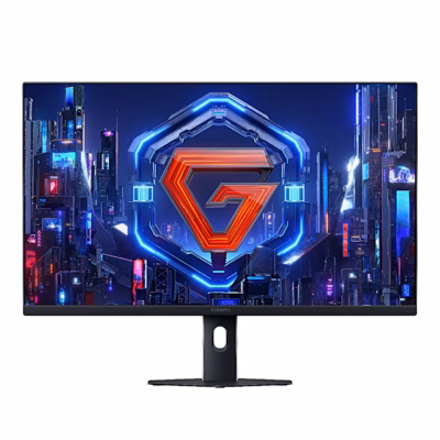 Mängurimonitor Xiaomi G27Qi 2026 otse eestvaates alusel