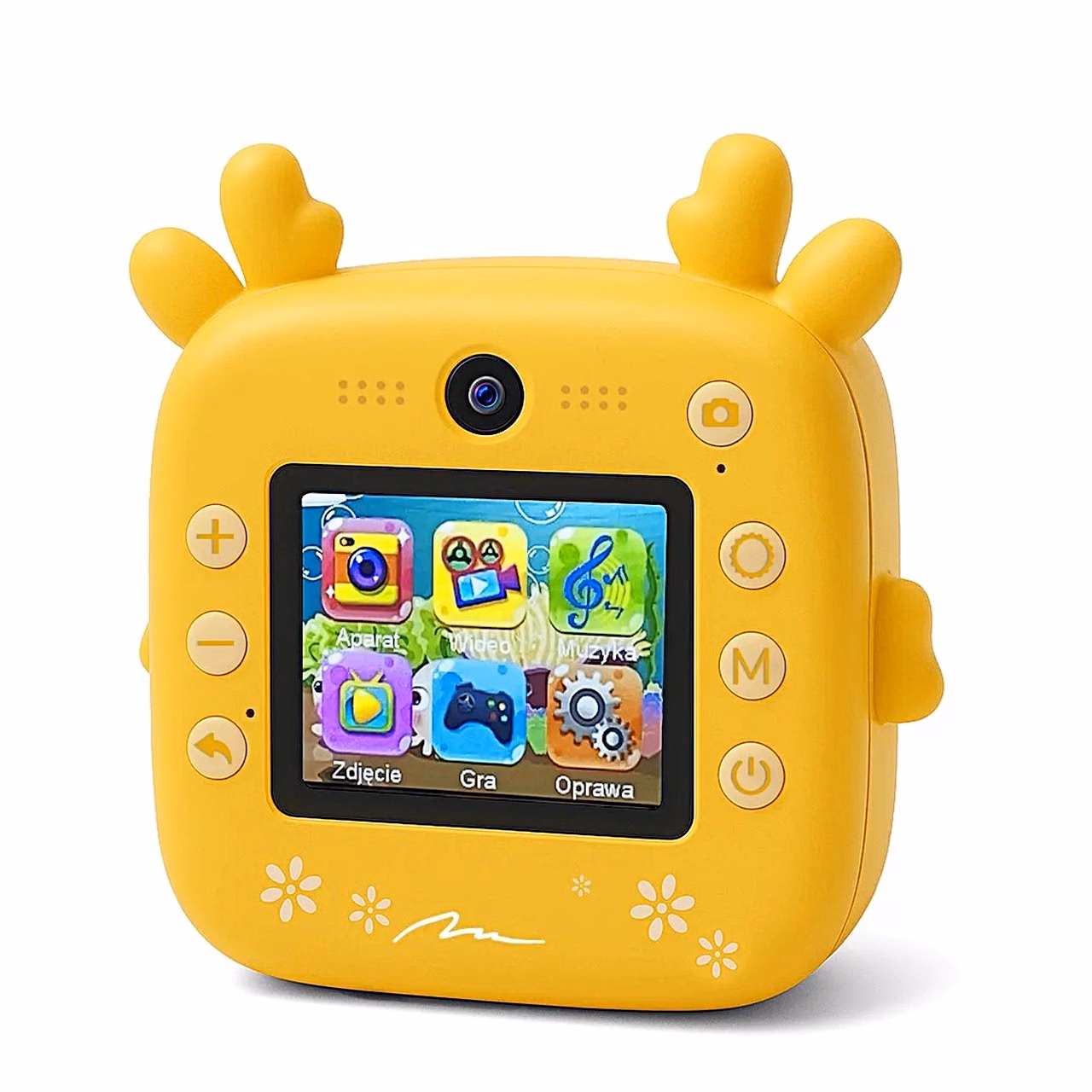 Media-Tech SNAPI MT4108 8MP kollane laste digitaalne kaamera termo printeriga, 2.4" LCD-ekraan, microSD tugi, 110 × 45 × 99 mm, 1000 mAh aku