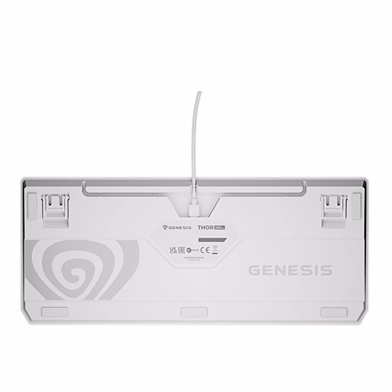 Genesis Thor 230 TKL valge põhi kaablikanali ja kokkupandavate jalgadega