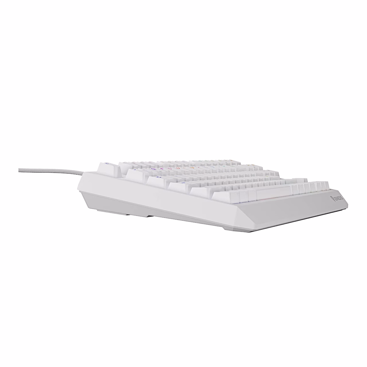 Genesis Thor 230 TKL tagant nurga alt, valge korpus ja kaabel