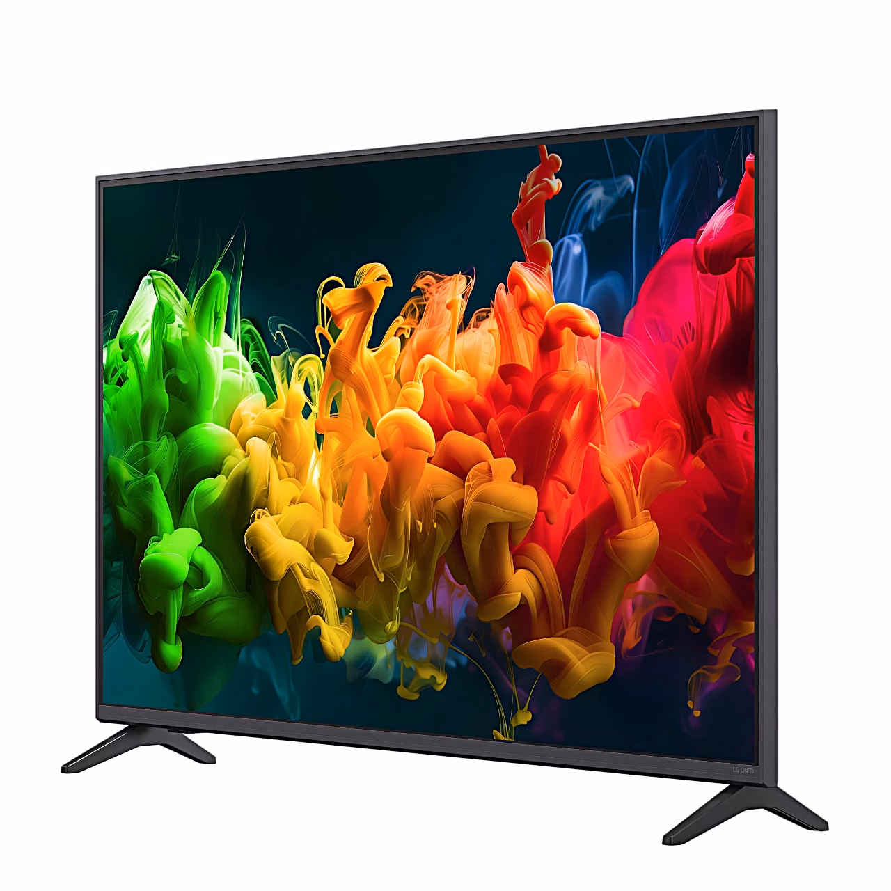LG 50QNED8EB3F vasakule pööratuna, nähtav ekraani serv