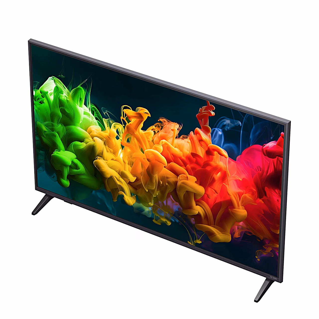 LG 50QNED8EB3F ülalt nurga alt, jalad ekraani all