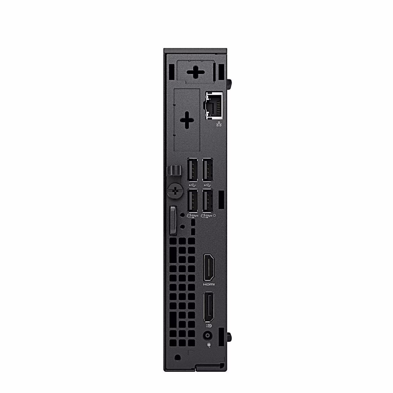Dell Pro Micro QCM1255 tagapaneel USB-, HDMI-, DisplayPort- ja võrgupordiga