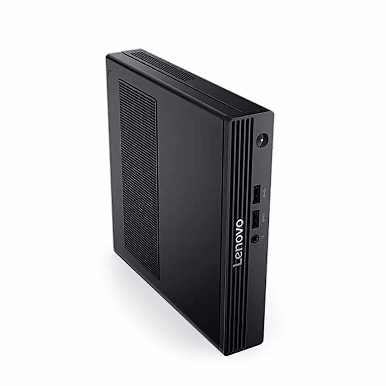 Lenovo V100q püstiasendis, esikülg paremal ja ventilatsiooniava küljel