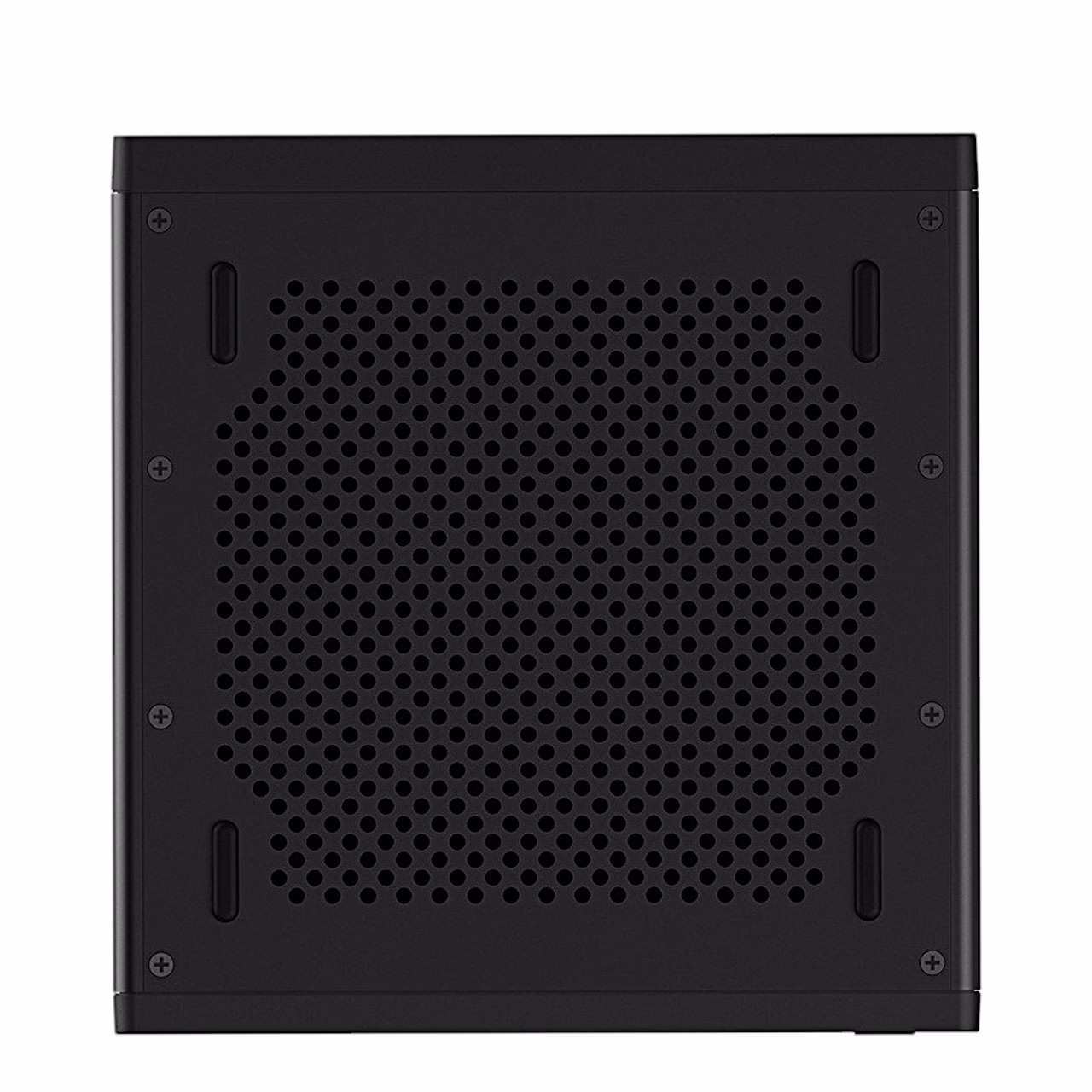 Minisforum MS-03 miniarvuti korpuse lame külg suure ventilatsioonivõrega