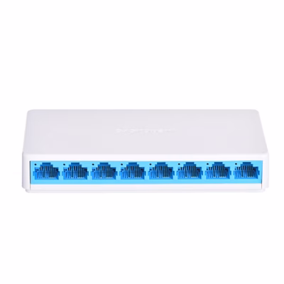 Mittejuhitav võrgulüliti Mercusys MS108, 8 porti, 100 Mbit/s, valge