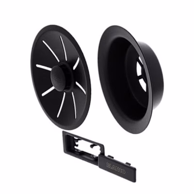 Must äravoolu- ja ülevoolukomplekt ühe-kausilisele valamule BLANCO InFino Black Edition, originaaltarvik InFino süsteemile, sobib valitud BLANCO mudelitele, ei sobi Classimo seeriale