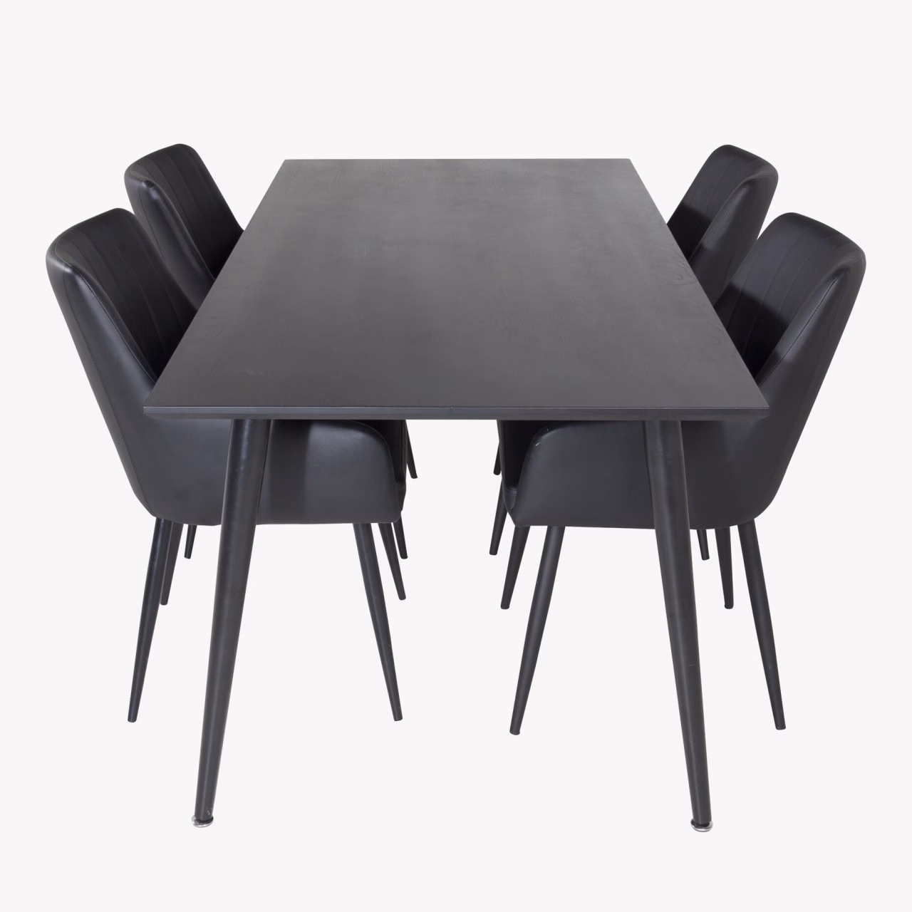 Must söögitoakomplekt Dipp – laud 180x90cm ja Comfort toolid (PU kattega), GR24029