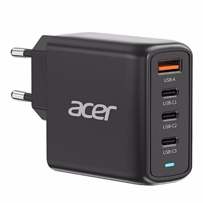 Must seinalaadija Acer ZL.ADTCC.00L USB-A- ja kolme USB-C-pordiga