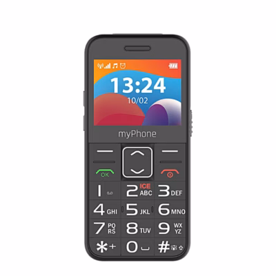 Must nuputelefon eakatele myPhone Halo 3 LTE eestvaates suurte klahvidega