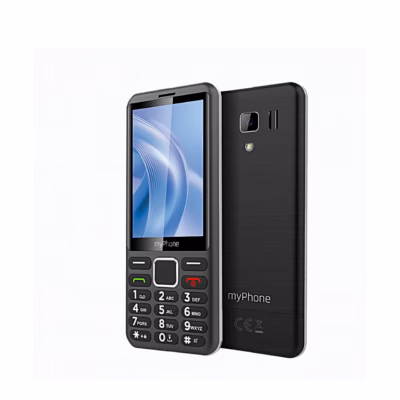 Nuputelefon myPhone 3510 esikülg suure ekraaniga ja tagakülg kaameraga kõrvuti
