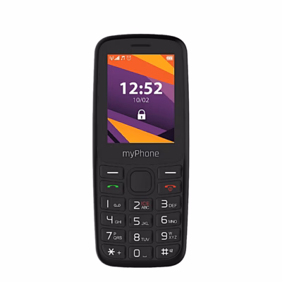 Must nuputelefon myPhone 6410 LTE eestvaates ekraani ja klaviatuuriga