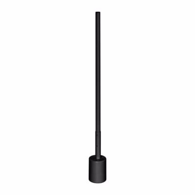 Must Osram SMART+ Floor Corner Slim põrandalamp silindrilise alusega valgel taustal