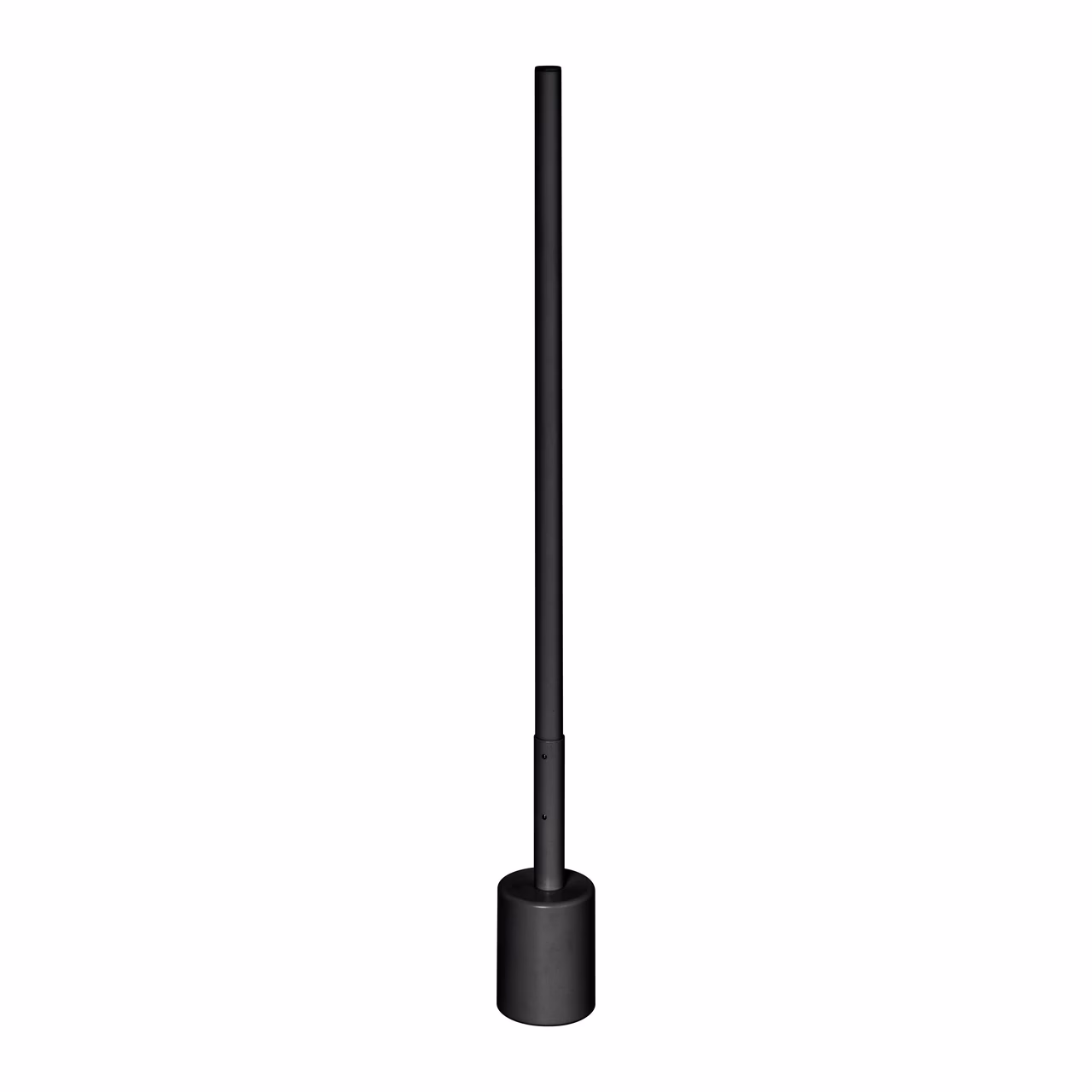 Must Osram SMART+ Floor Corner Slim põrandalamp silindrilise alusega valgel taustal