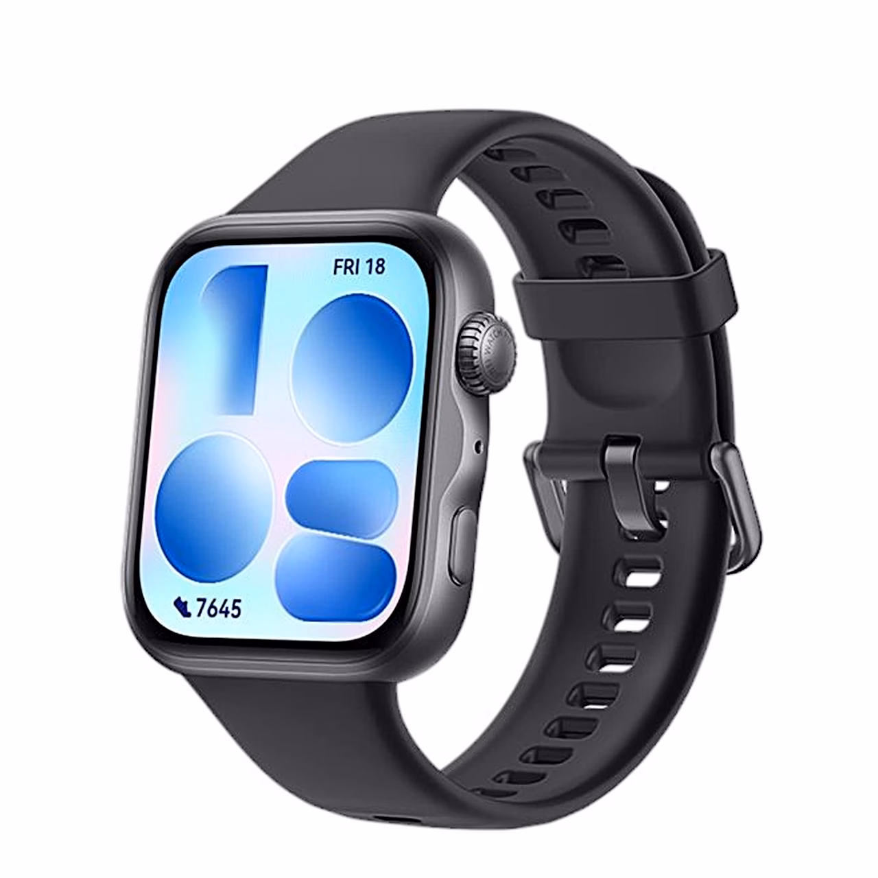 Must spordikell HUAWEI WATCH FIT 5 pöörleva krooniga, vaade nurga alt