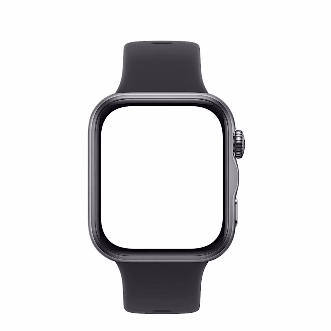 HUAWEI WATCH FIT 5 musta rihmaga eestvaates, tühi ekraan