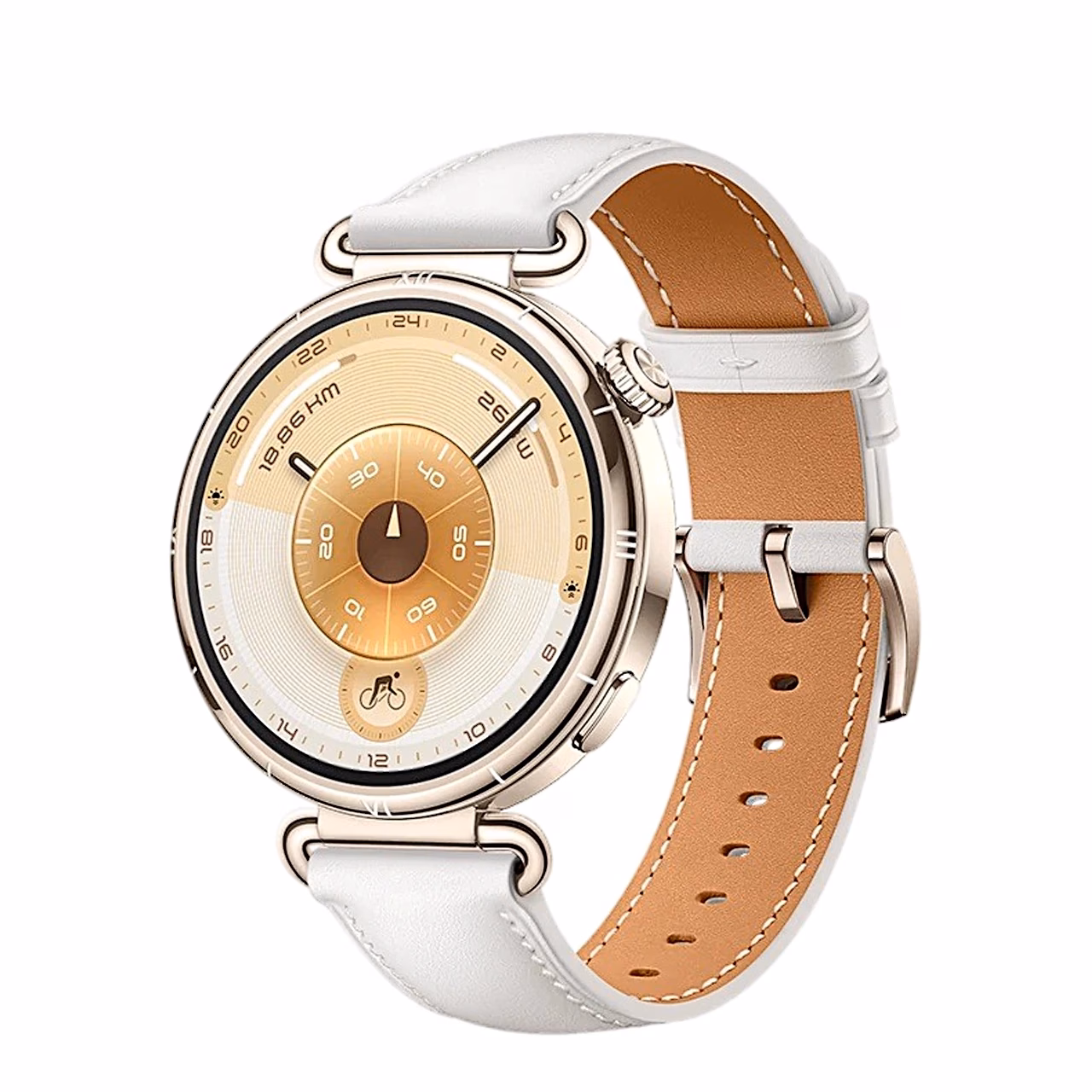 HUAWEI WATCH GT 6 41 mm spordikell kuldse korpuse ja valge rihmaga