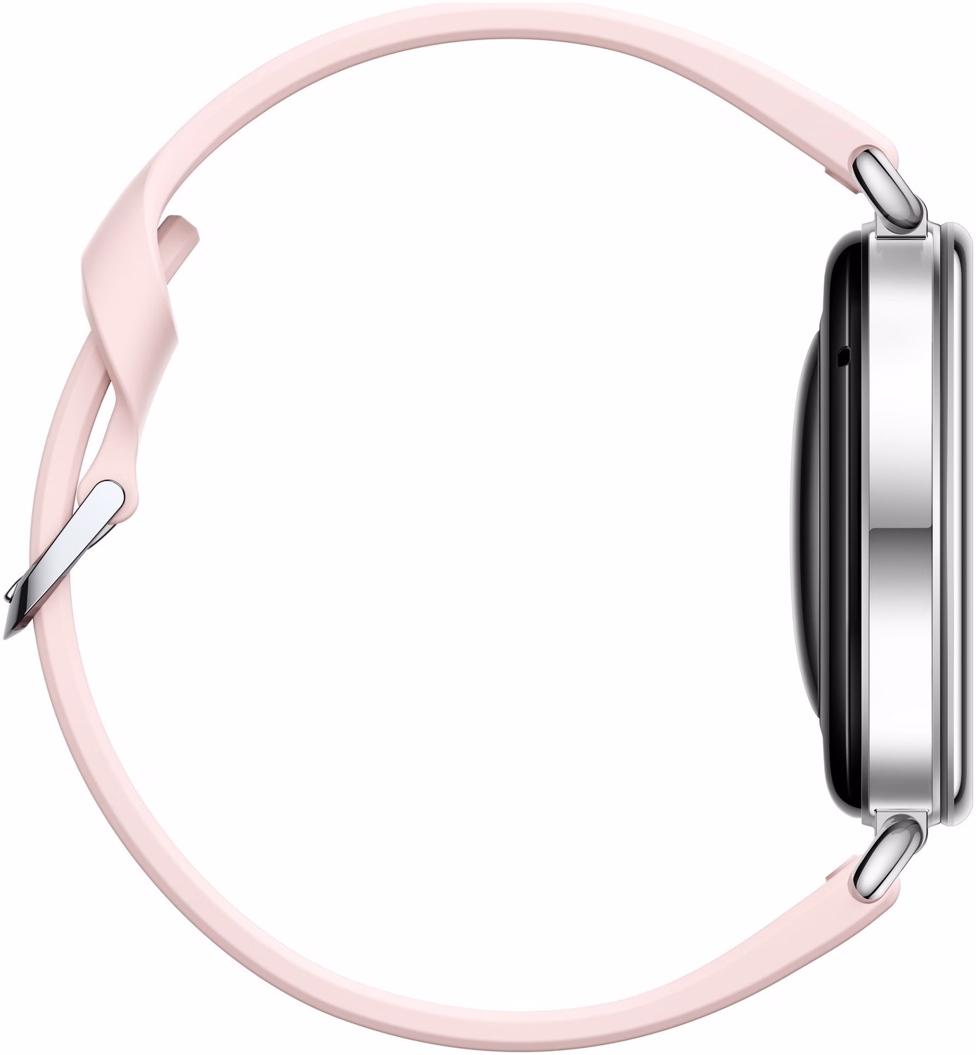 Nutikell HUAWEI WATCH GT 7 41 mm paremalt küljelt, hõbedane korpus