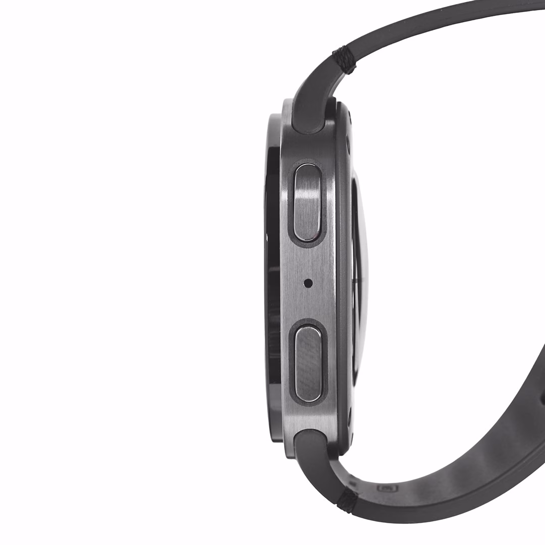 Nutikella Samsung Galaxy Watch8 LTE korpuse külg kahe nupu ja mikrofoniavaga