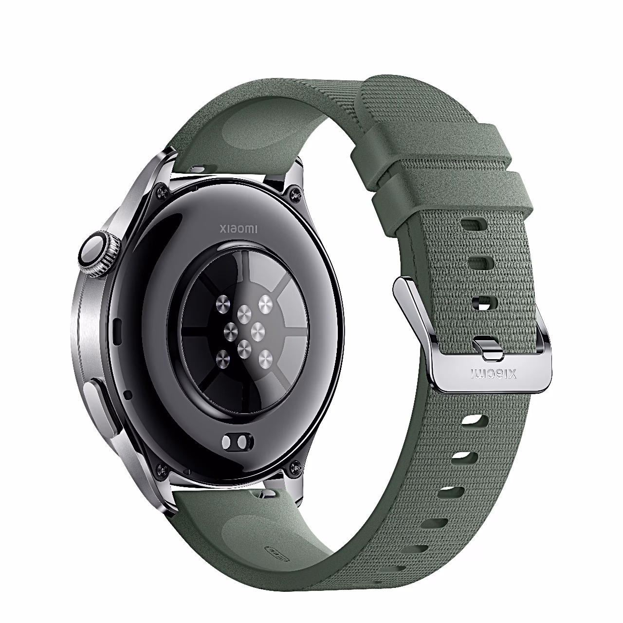 Xiaomi Watch 5 tagakülg andurite, laadimiskontaktide ja metallpandlaga