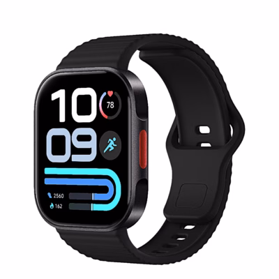 Must nutikell Xiaomi Watch 6 Lite, vaade nurga alt, avaekraanil pulss ja sammud