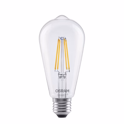 Läbipaistva klaasiga Osram Classic Edison 60 nutipirn E27 soklil