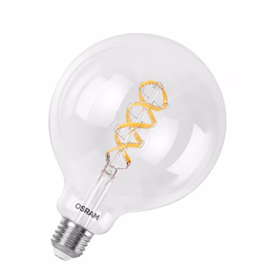 Osram SMART+ Filament Globe 125 nutipirn läbipaistva kupli ja spiraalse hõõgniidiga